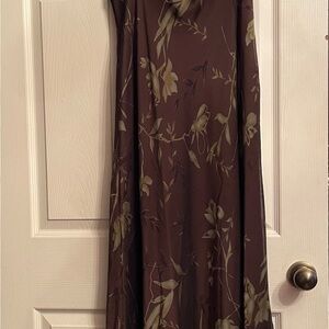 Ann Taylor Brown Floral Maxi Dress